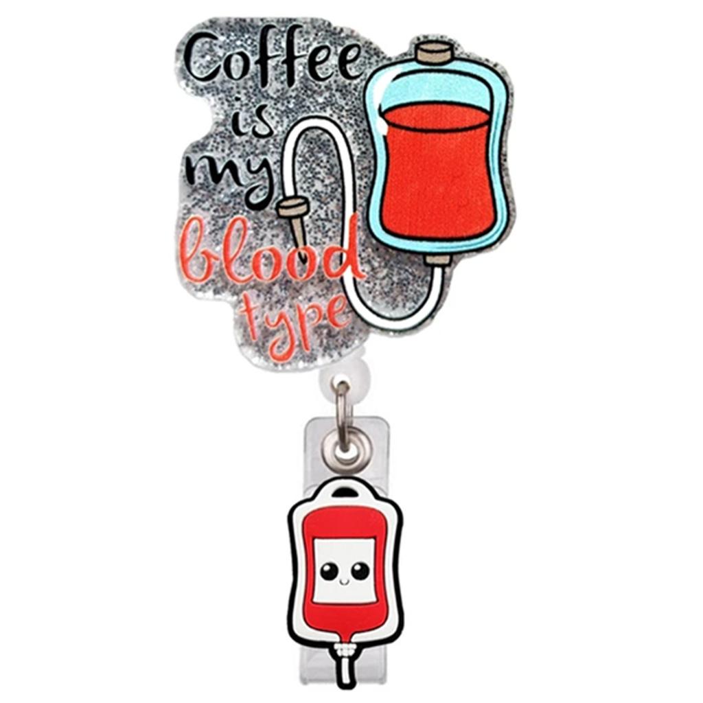 Acrylic Halloween Ghost Badge Holder Rotating ID Badge Clip Retractable Badge Reel Halloween Gift for Doctor Nurse