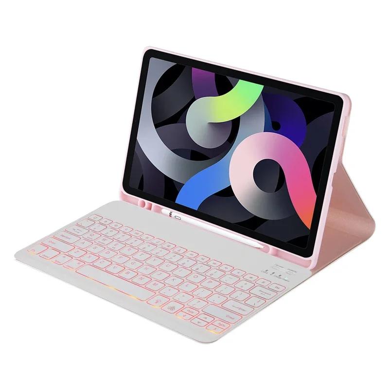 Hülle mit Tastatur für Samsung Galaxy Tab A7 10,4 Zoll SM-T500/T505/T507 Magnetische Tastatur mit Hintergrundbeleuchtung für Galaxy Tab A7 Hülle