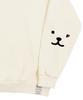 [Unisex] Elbow Puppy Face Smile Hoodie_Cream/Black Logo