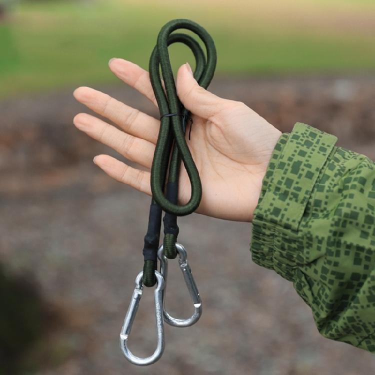 Outdoor Bungee Cord with Carabiner Hook Lashing Luggage Tie Elastic Strap