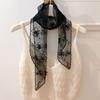 Retro Lace Silk Scarf Headband Spring and Summer New Versatile Embroidered Scarf Tied Hair Streamer Belt Belt Multi-function