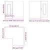 VidaXL Armoire murale d'angle de cuisine Kalmar blanc bois ingénierie 853617