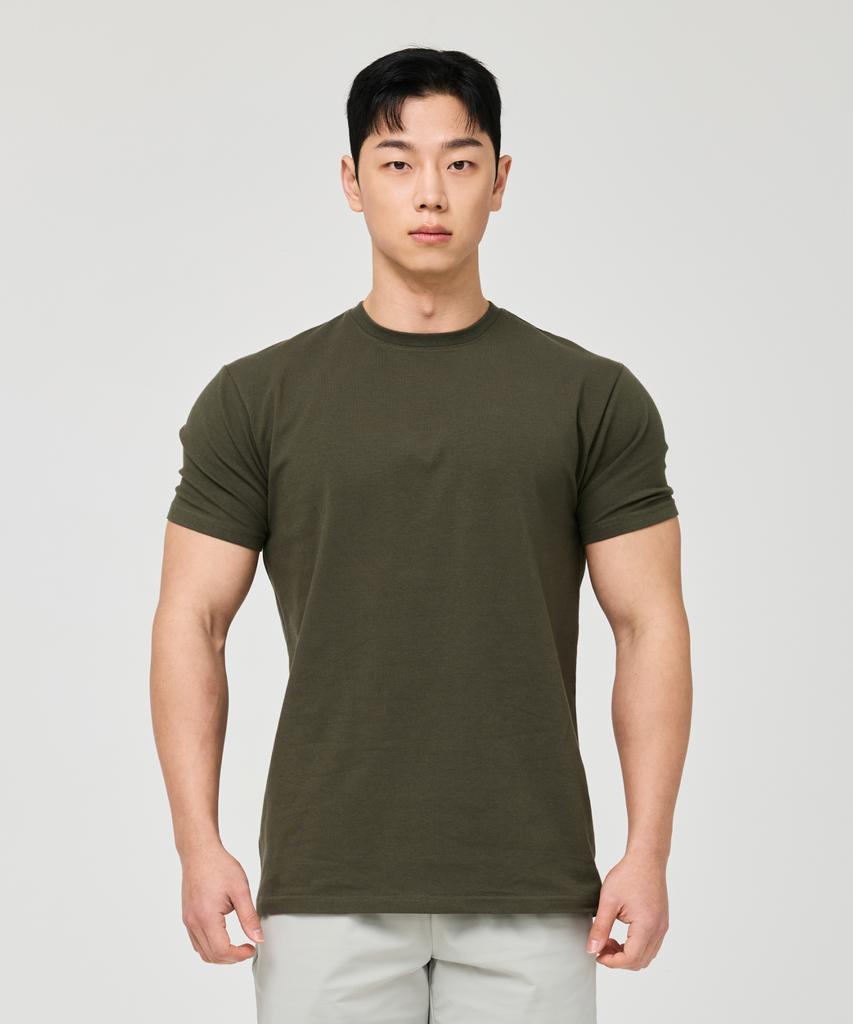 HUGVONE Plain Muscle Fit Short Sleeve 5 Colors (Type B)