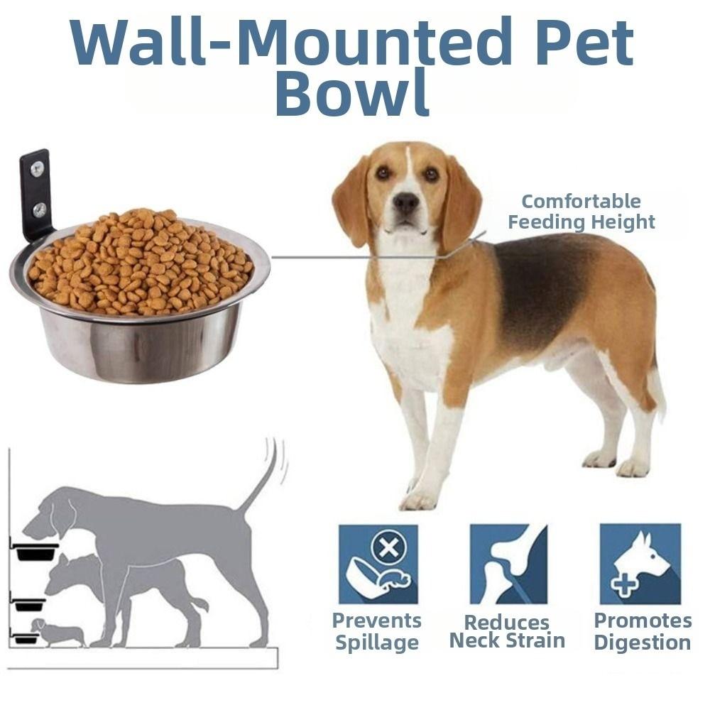 Foldable Hanging Pet Bowl Anti Slip Wall Mounted Cat Food Water Bowl Multifunction Anti Vomiting Stationary Dog Cage Bowl