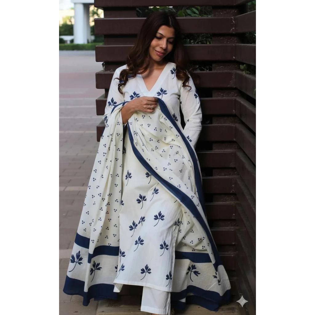 Viscose Rayon Designer Kurti Pant Dupatta Set Bollywood Ethnic Tunic Kurta Set