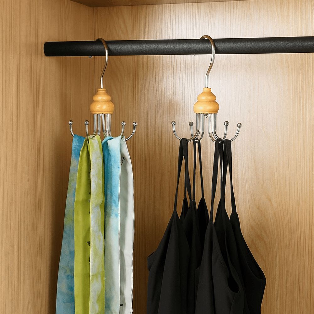 2Pcs Anti-slip Clothes Hangers Iron Belt Hanger Durable Handbag Storage Hanger  Wardrobe 2Pcs