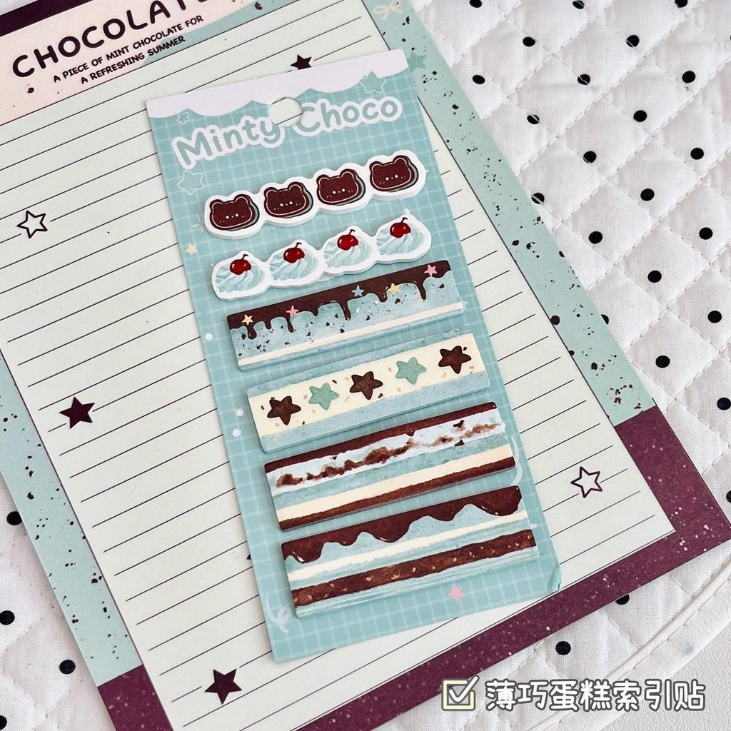 Strawberry Cake Sticky Notes Index Tabs Student Labeled Notes Stickers Bookmark Stickers Ins Cute Creative Label Stickers