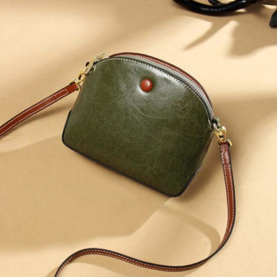Soft Leather Women's Bag 2025 Spring New Trendy Fashion Genuine Leather Women's Bag Single Shoulder Crossbody Women's Handbag One Piece Dropshipping