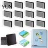 Transparent Acrylic Fridge Magnets 5/6/8/10/15/20/24 Sets DIY Magnet Kit, Square Refrigerator Photo Holder with Adhesive Backing, Clear Picture Making