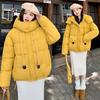 2025 new women's short loose bread clothes cotton clothes winter fashion hooded thickened cotton clothes warm jacket