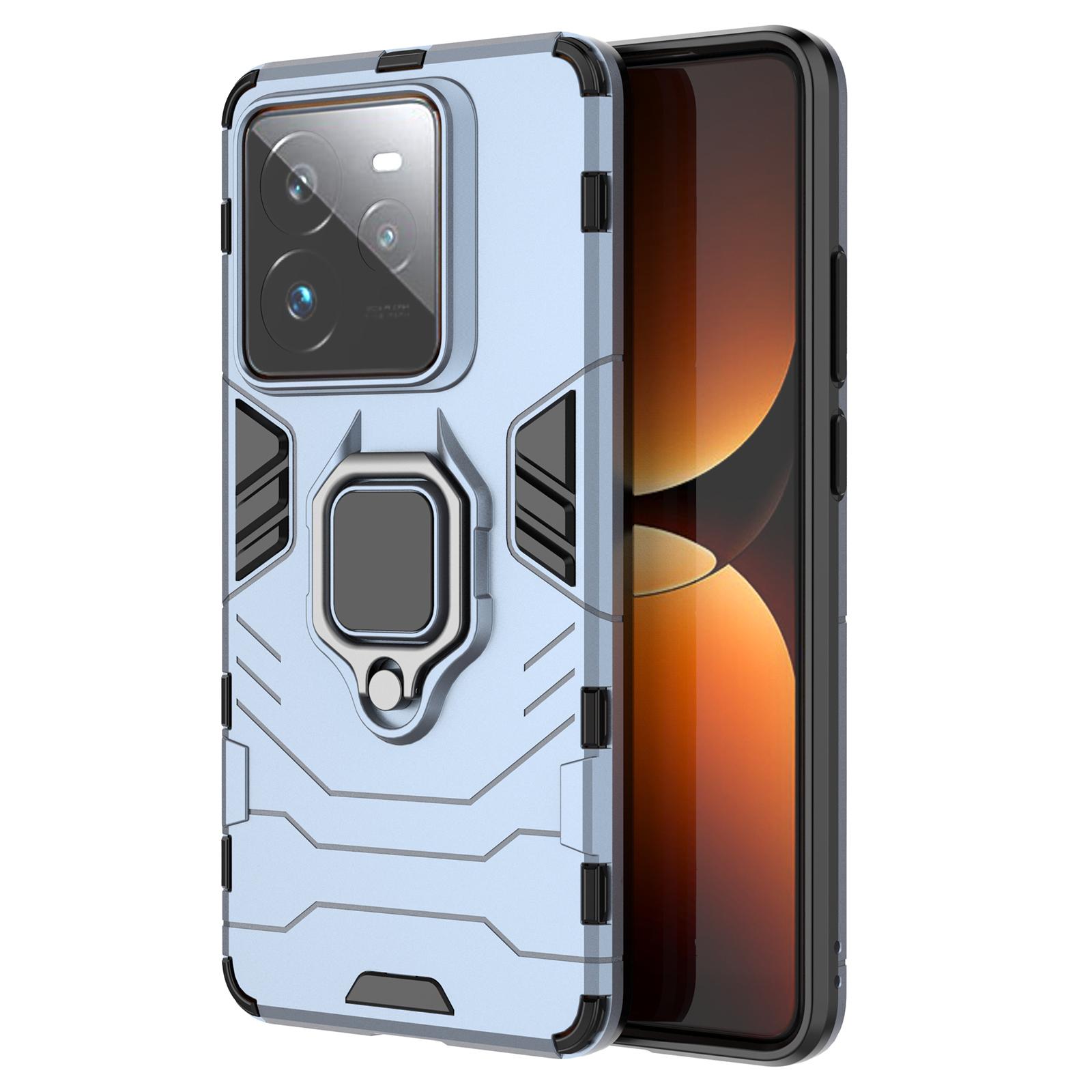 

Чохол для Realme GT 7 Pro 5G Захисна накладка для телефону з ПК+ТПУ з кільцем-підставкою Blue