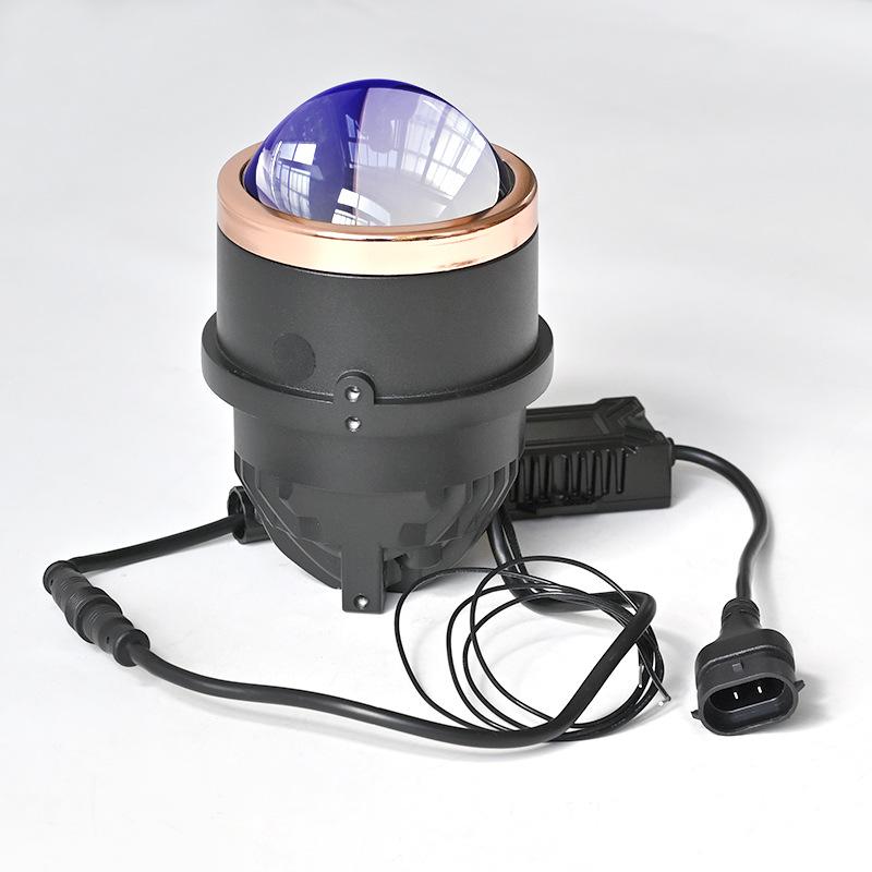 Car LED Fog Light, Bifocal Lens 3 Inches, Three-color LED Light 30-85W Double Direct Laser Fog Light Waterproof