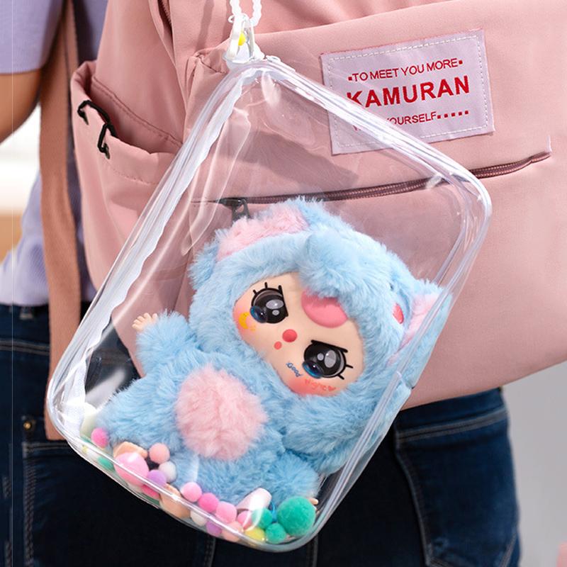 10/20Cm Plush Doll Out Bag Pvc Transparent Cotton Doll Transparent Display Pouch Clear Protector Case For Anime Cartoon Dolls