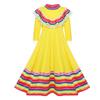 Traditional Mexican Girl's Maxi Dress - Ethnic Dance Costume & Party Outfit