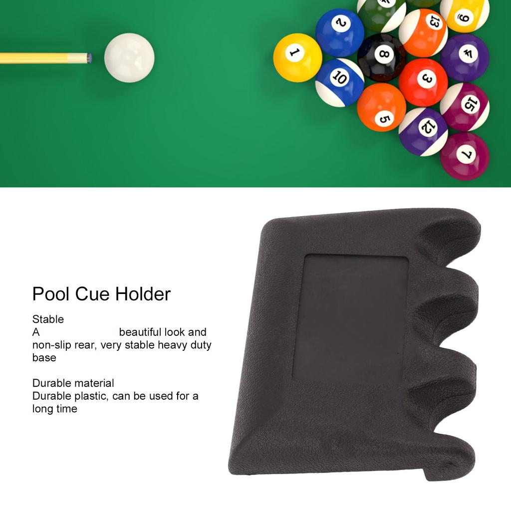 3 Holes Pool Cue Holder Portable Prevent Slip Stable Weighted Billiard Cue Holder for Table Chair Weighted Pool Cue Holder
