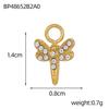CARLIDANA Classic Stainless Steel Zircon White Shell Butterfly Charms Dragonfly Pendant for Children's Womens Jewelry Making