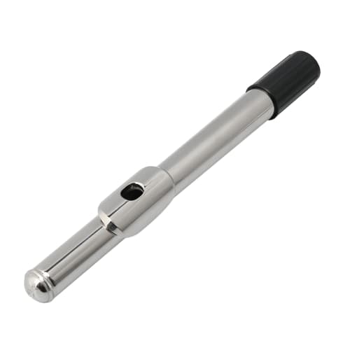 Flute Head Joint, Head Joint, Mouthpiece, Replacement Part, Brass, Nickel Plated, 22.6cm Length, 20mm Socket