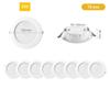 10pcs/Lot LED Downlight Ceiling Light Recessed Down Lights Round Panel 220V 5W 7W 9W 12W 20W Indoor Warm Cold White Spotlight