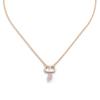 CD Logo Resin Necklace Women Necklace Rose-Gold N1390PTCPLD67P