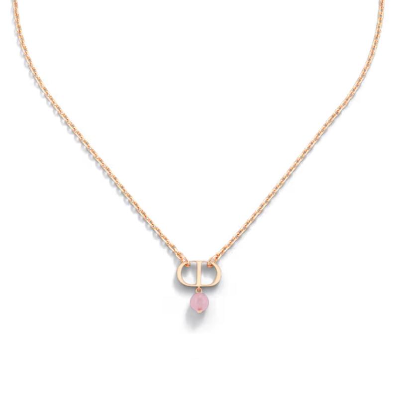 Dior CD Logo Resin Necklace Women Necklace Rose-Gold N1390PTCPLD67P
