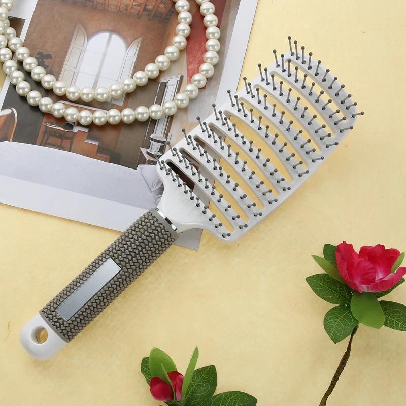 1 PC Hair Scalp Massage Comb Hairbrush Massager Women Wet Curly Detangle Hair Brush for Salon Hairdressing Styling Tools