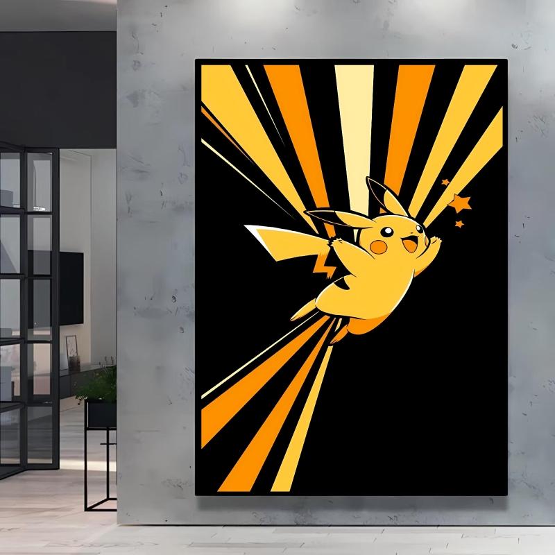 Lovely Pikachu Decorative Painting High Quality Printing Vivid Colors Adds Unique Charm To Your Living Room and Bedroom