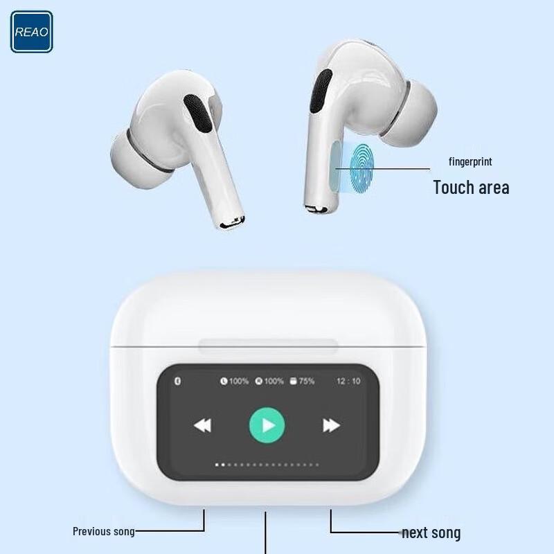 REAO Y6 Smart Touch ANC Kabellose Bluetooth-Ohrhörer