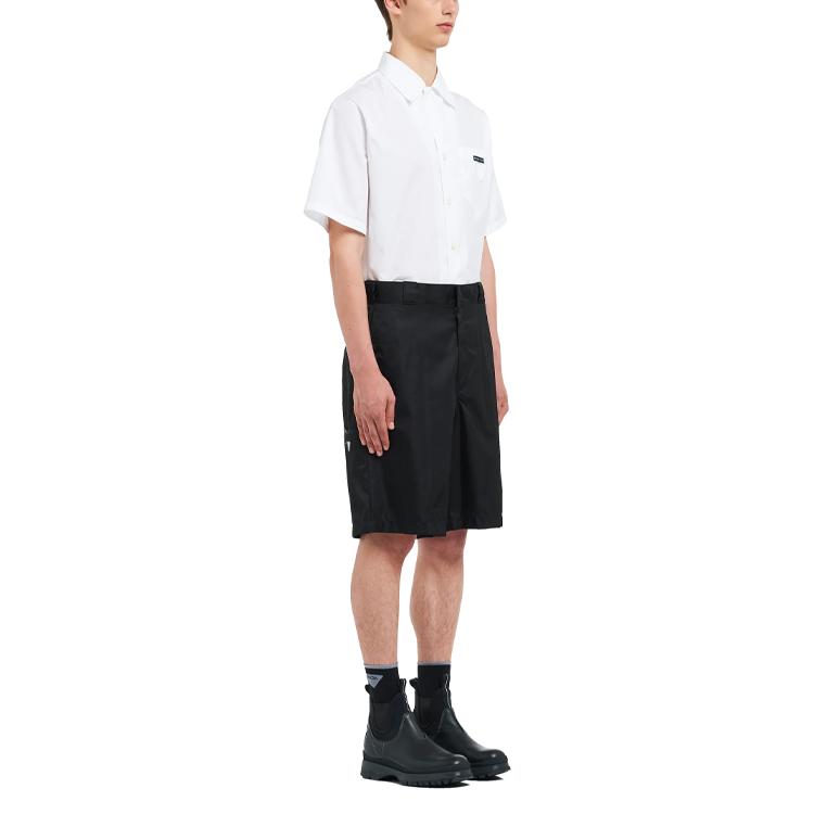 PRADA Re Nylon SS21 Casual Shorts Men's Black SPG32-1WQ8-F0002-S-182