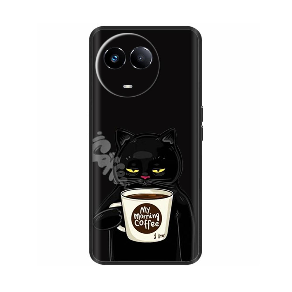 For Realme 11 5G Case Cute Design Soft Liquid Silicone Back Cover For Realme 11X Realme11 11 X 2023 RMX3785 Protection Housing