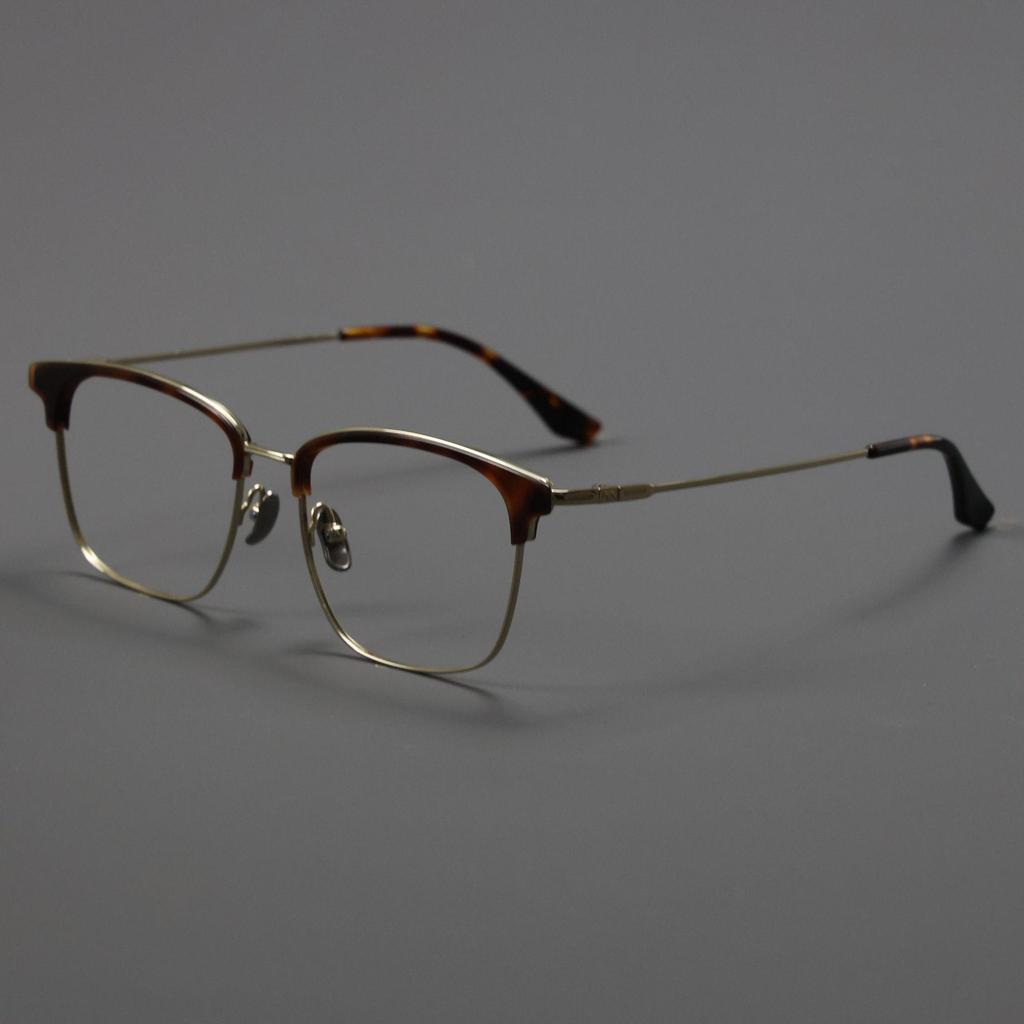 Ultra-Light Frameless Pure Titanium Eyebrow Glasses - Large Frame, Durable & Comfortable