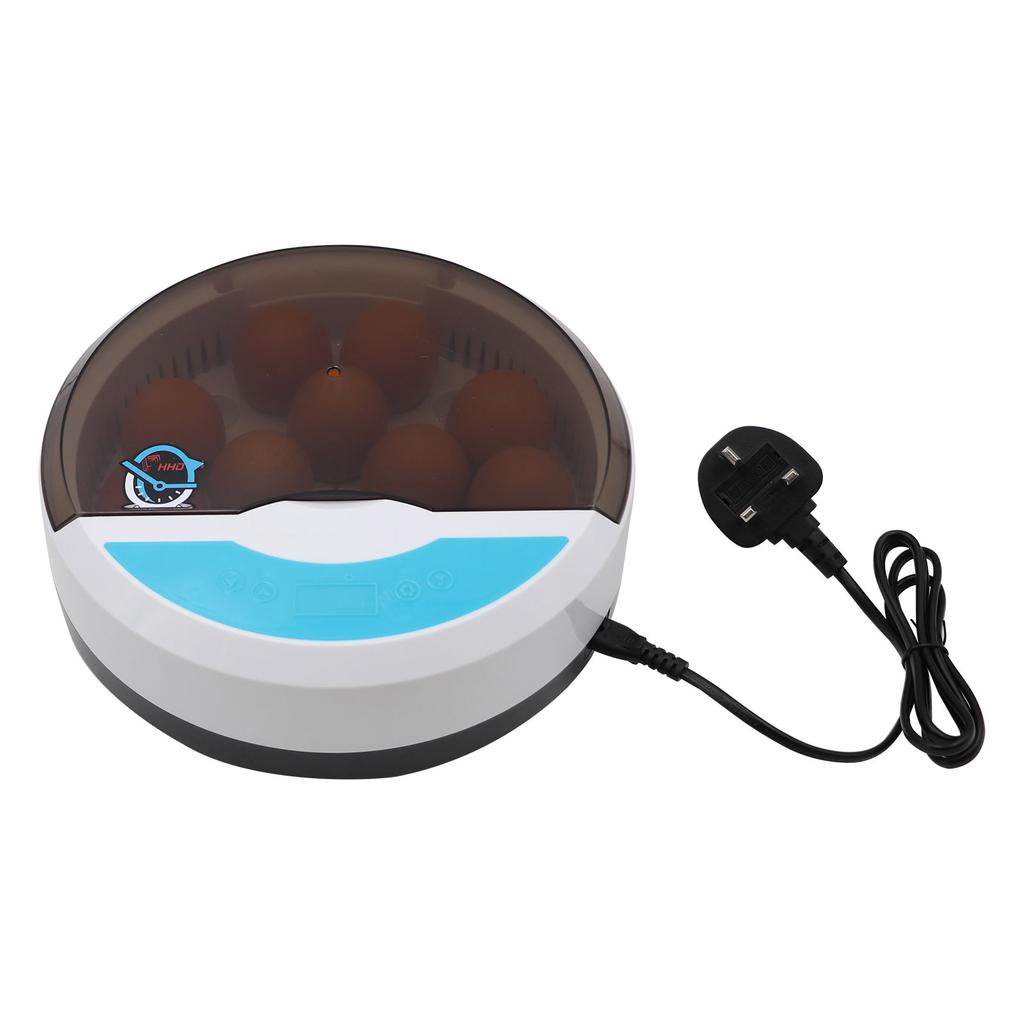 Mini 9 Egg Incubator Farm Hatching Digital Temperature Humidity Automatic Control Brooder Poultry Quail Chicken Duck Bird LED