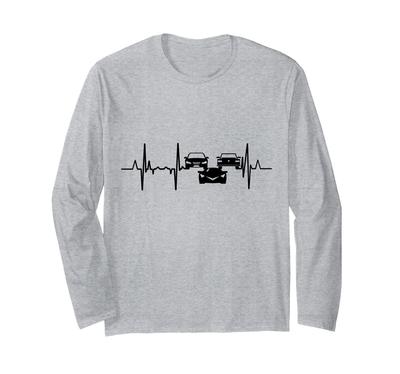 Sports Car Heartline Heartbeat Long Sleeve T-Shirt