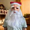 Santa Mask Costume Christmas Santa Costume Accessories for Christmas Party, Santa Mask Costume with Santa Hat and Beard
