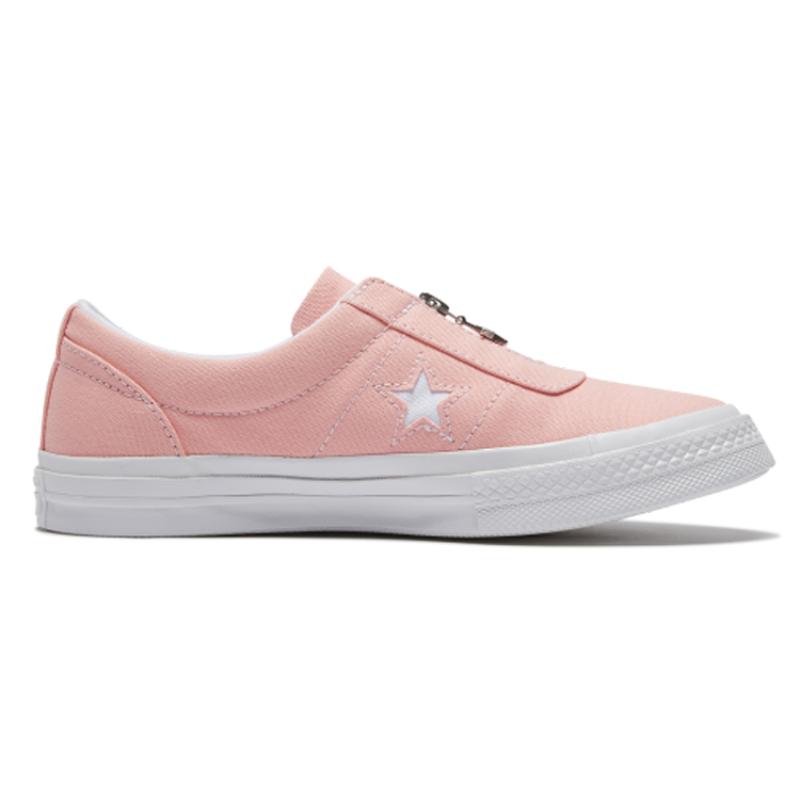 Converse One Star Classic Versatile Non-slip Wear-resistant Lightweight Low-top canvas shoes Women's Pink White
