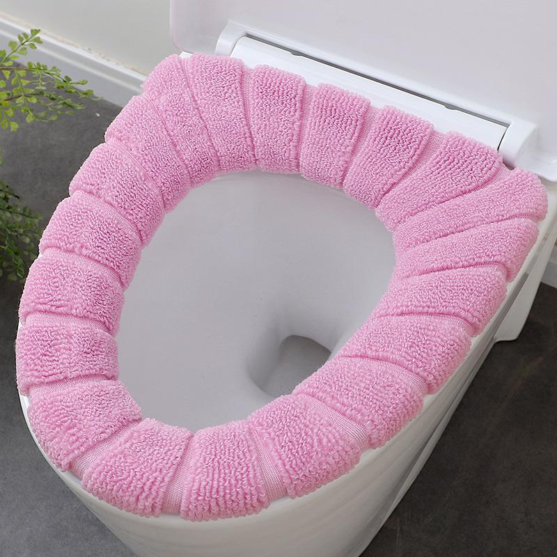 

Polyester Toilet Seat Cushion - Knitted, Warm, Elastic, Thickened, O-shaped Pad