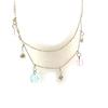 Les Trésors De Lily [J6933] - 'Sissi' Ankle Chain White Pink Blue