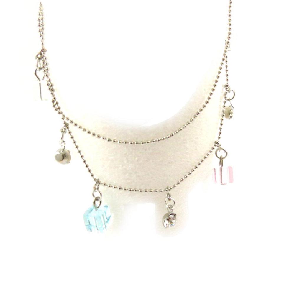 Les Trésors De Lily [J6933] - 'Sissi' Ankle Chain White Pink Blue