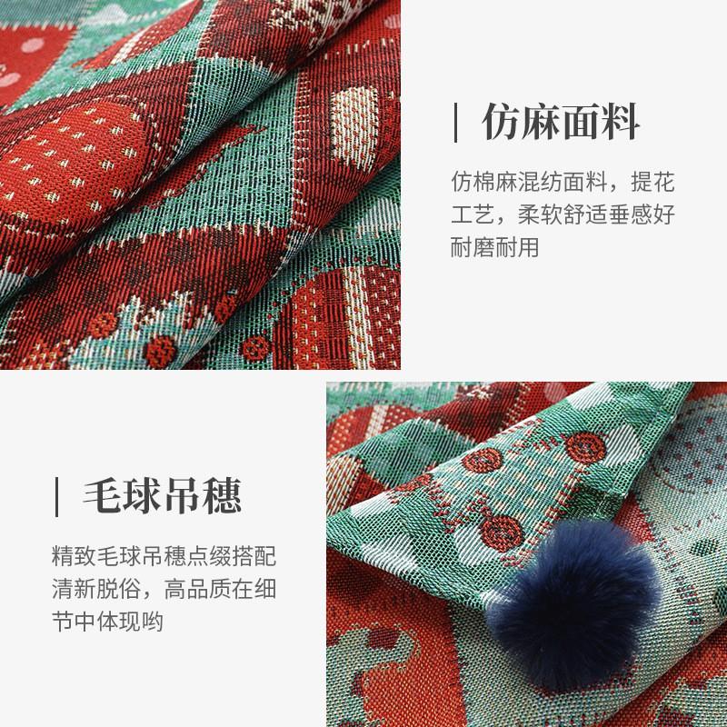 Christmas Square Tablecloth Festive Decor Dining Coffee Table Anti-dust Wear-resistant