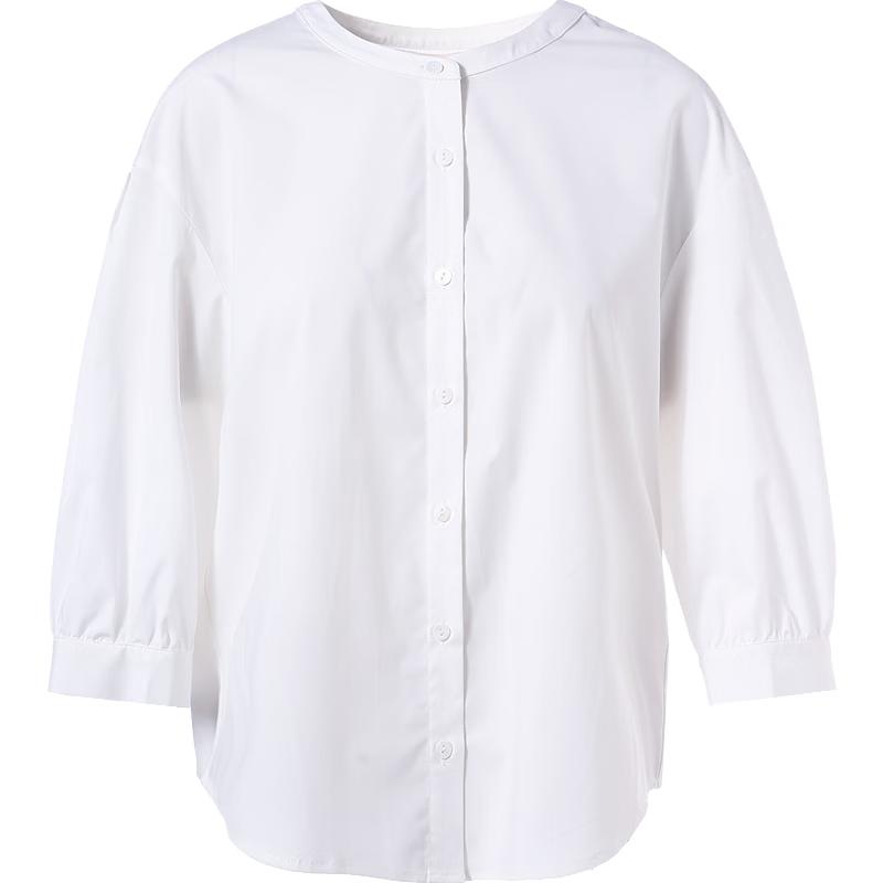 Betu Women's Round Neck 3/4 Sleeve Wrinkle-Resistant Shirt