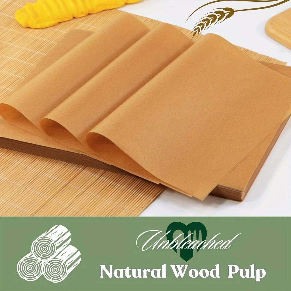 200pcs Unbleached Parchment Paper Baking Sheets,Non-Stick Precut Baking Parchment,Perfect for Baking Grilling Air Fryer Steaming Bread Cup Cake Cookie