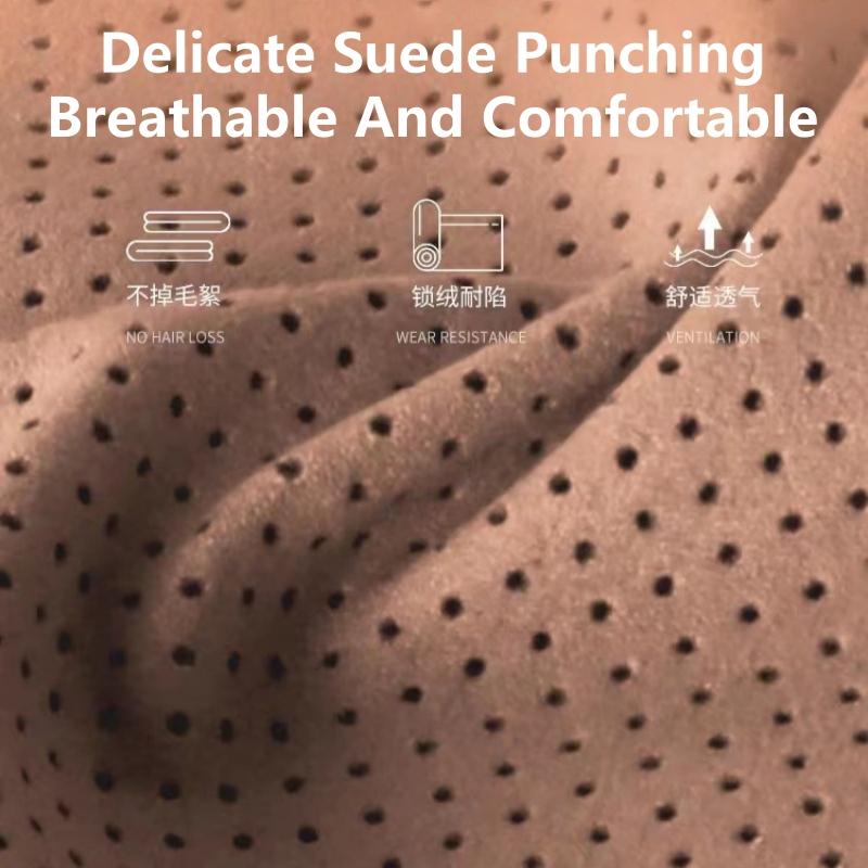 1pc Memory Cotton Headrest and Lumbar Pillow, Breathable Suede Material, Lumbar Pillow Neck Support Adjustable Car Rest Cushion