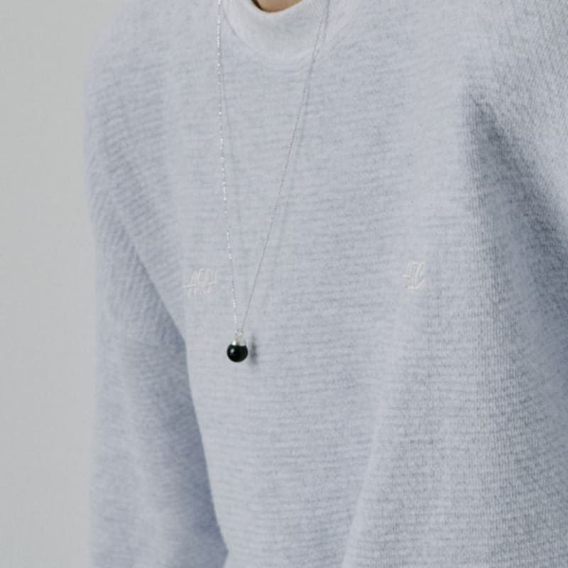 etrive Onyx Teardrop Necklace