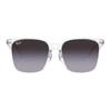 Ray-Ban Logo Plate Frame Square Sunglasses Unisex Couple Clear Colour