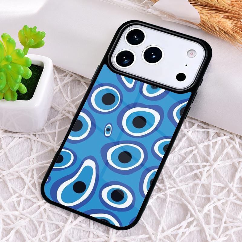 Blue Evil Eye Phone Case for iPhone 17 Air 16 15 11 12 14 13 Pro Max Shockproof Cover