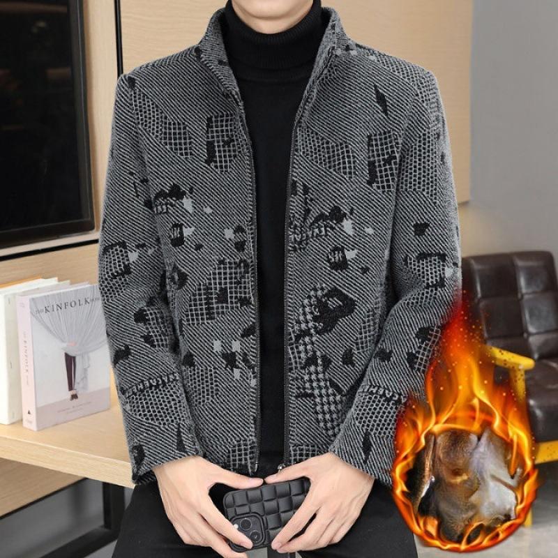 This Is A Casual and Versatile Short Thickened Woolen Coat with A Lapel Collar for Men In Autumn and Winter