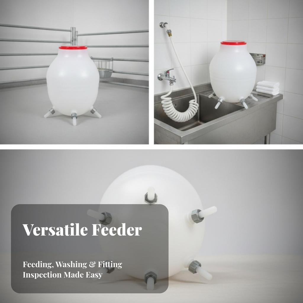 Livestock Milk Feeder Bottle Hangable Nursing with Six Ports Multi-Port