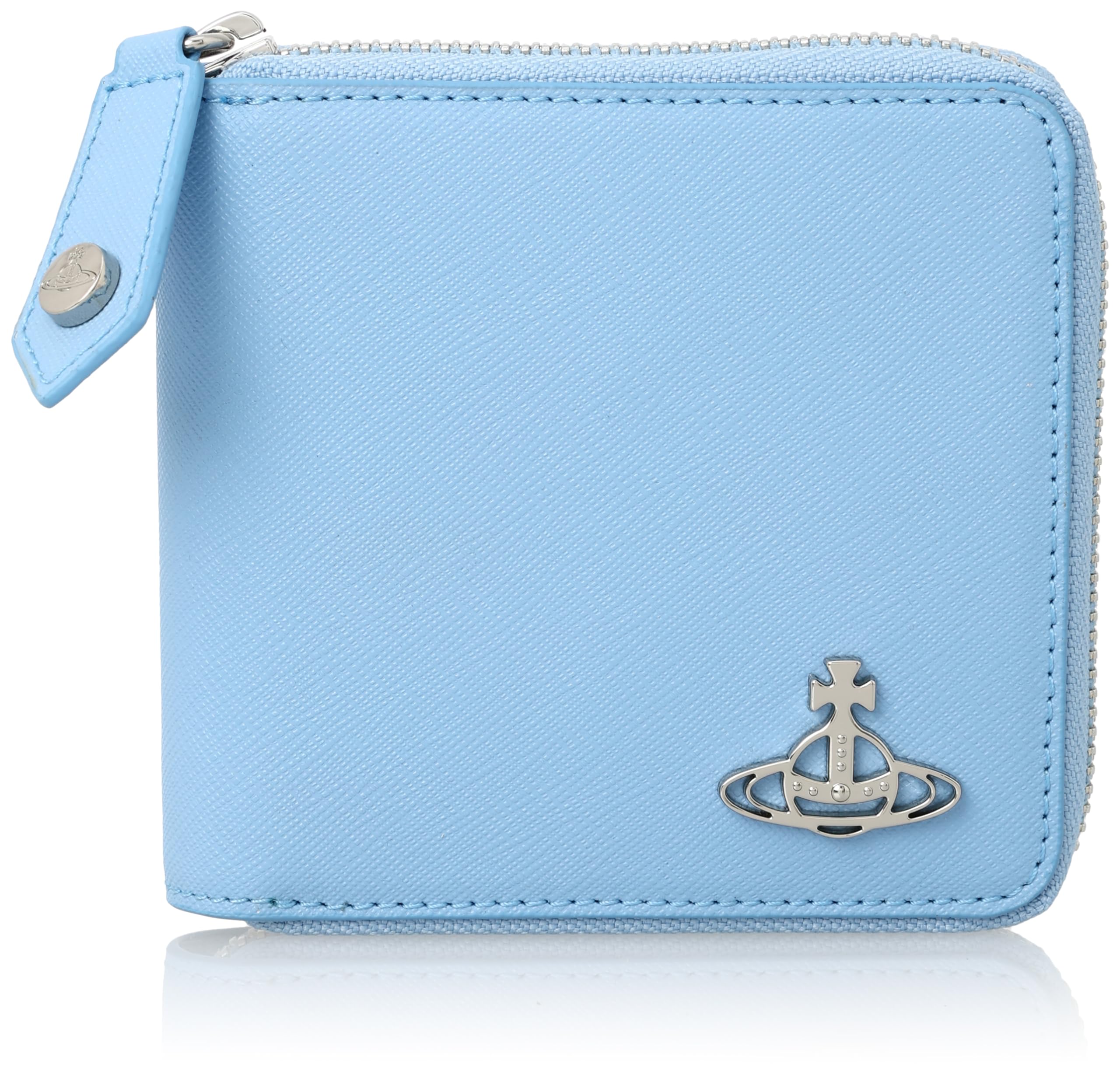 

Vivienne Westwood Bifold 51010043 L001N K403 Light Blue Saffiano Rounded Square Wallet Women s Wallet, [Used]