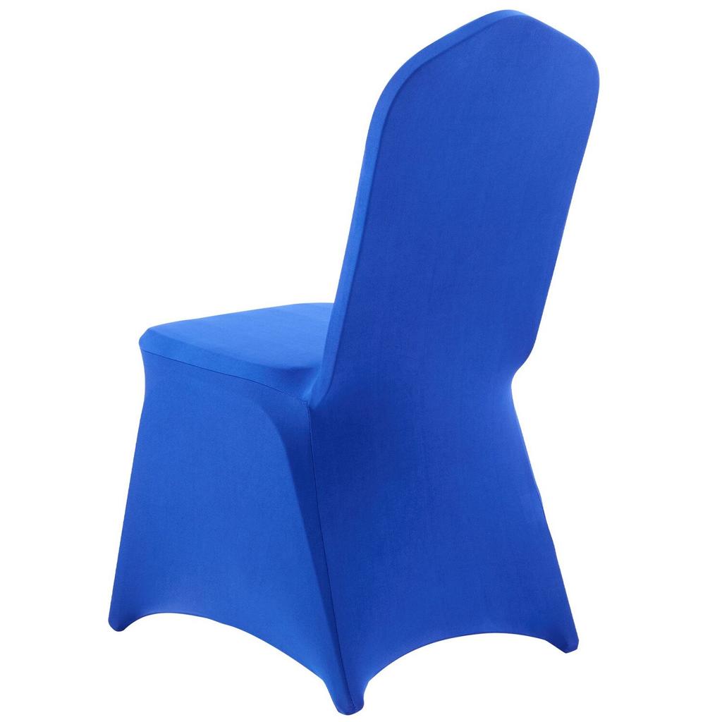 50 Pcs Royal Blue Chair Covers, Polyester Spandex Chair Cover, Stretch Slipcovers for Wedding Party Dining Banquet Flat-Front Chair Covers, Fits Chair