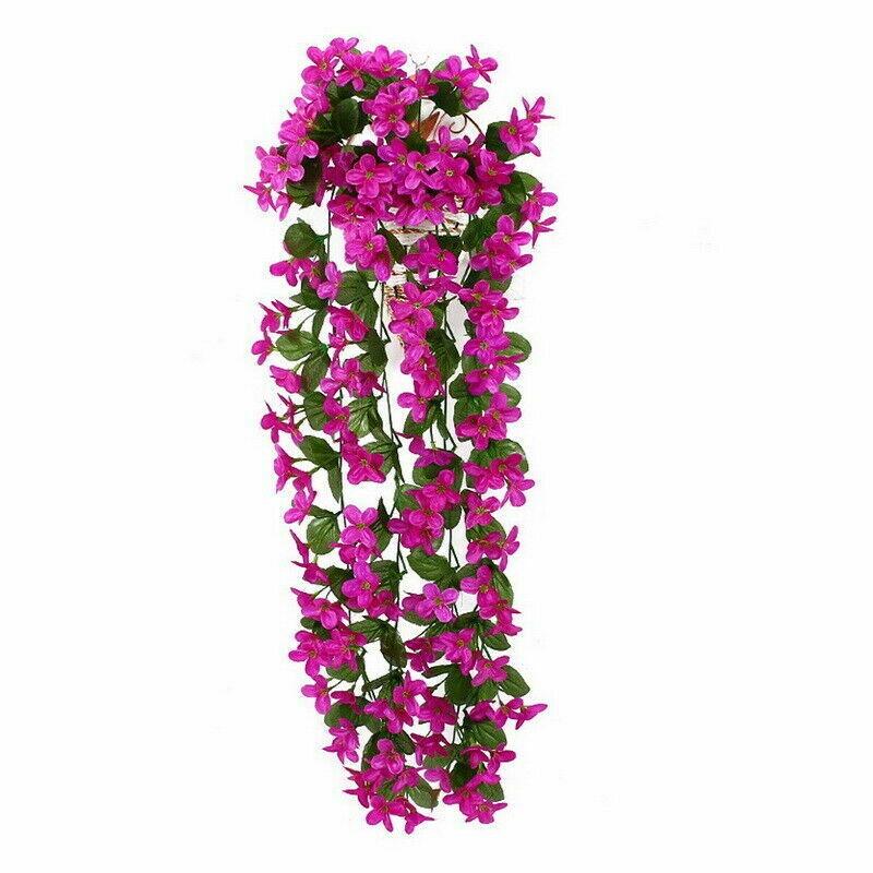 Artificial Fake Hanging Flowers Vine Plant Home Garden Decoration Indoor Outdoor