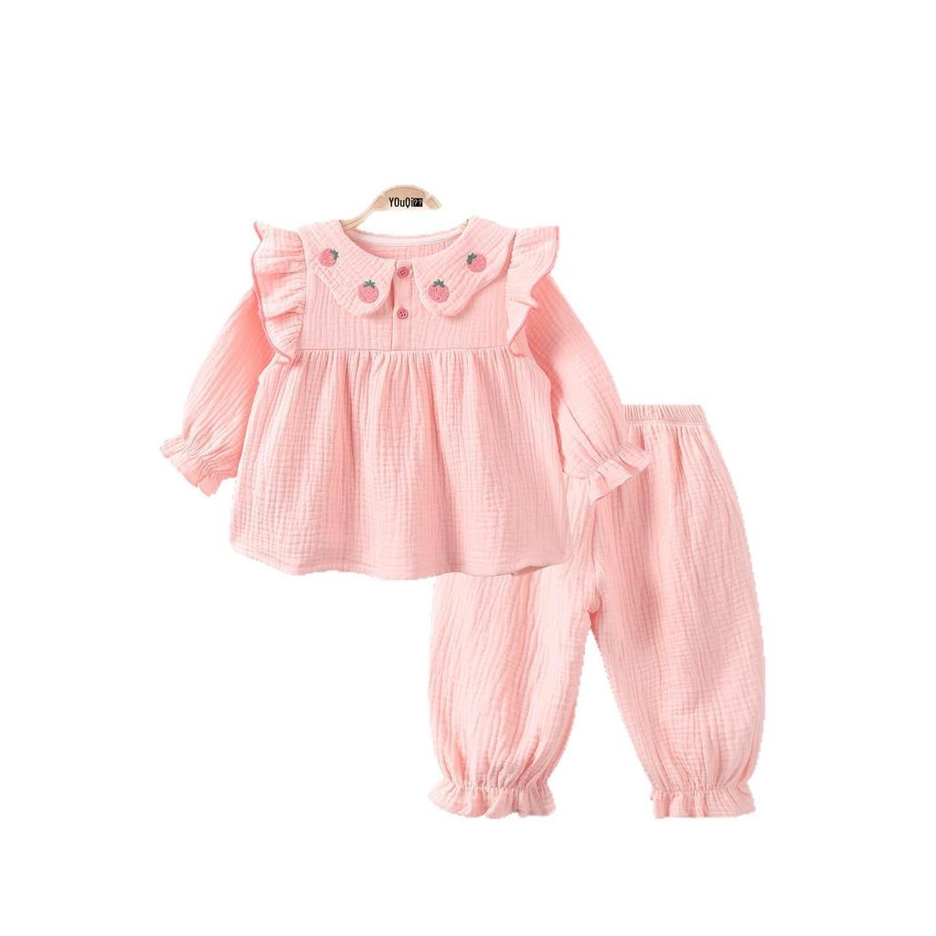 Youqi Baby Girl Long Sleeve 2-Piece Set: Hoodie and Pants for Autumn/Spring